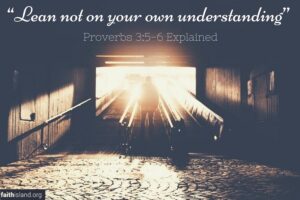 Lean not on your own understanding